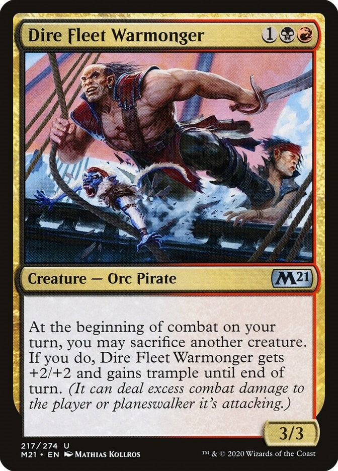 Dire Fleet Warmonger (217) (Core Set 2021)