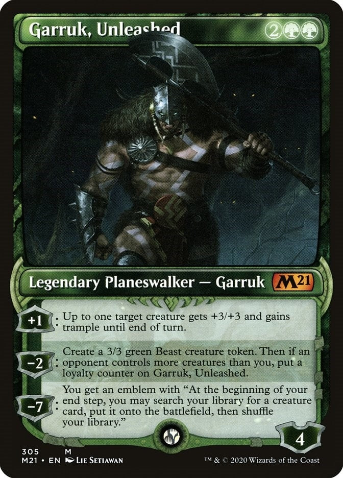 Garruk, Unleashed (Showcase) (305) (Core Set 2021)