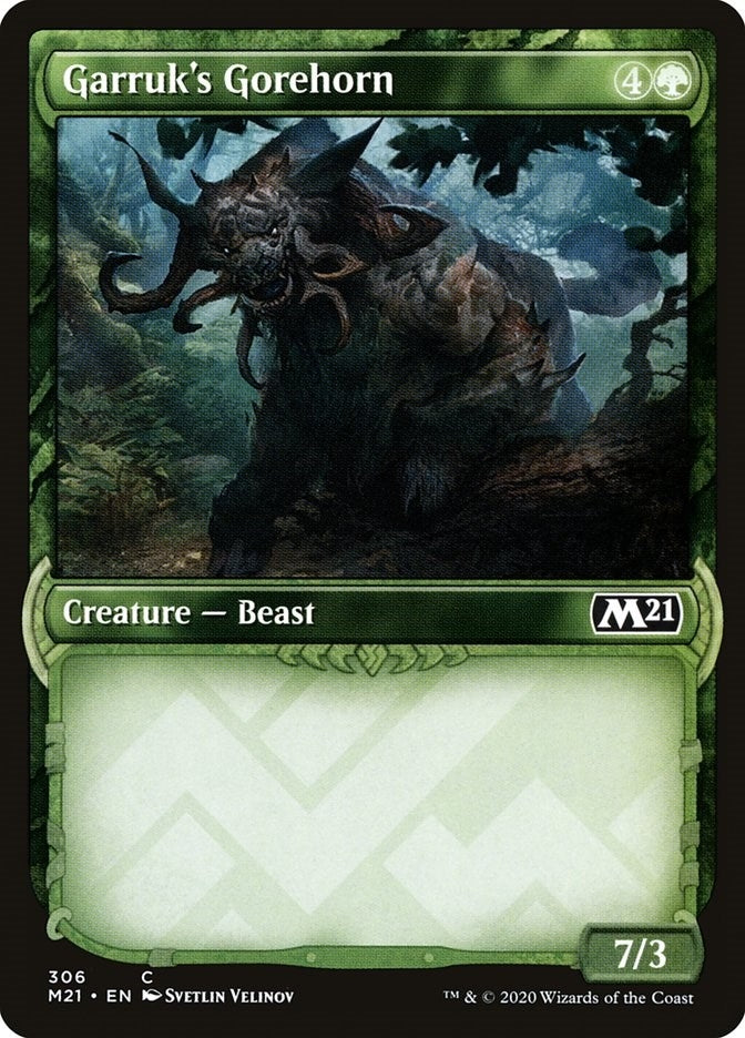 Garruk's Gorehorn (Showcase) (306) (Core Set 2021)
