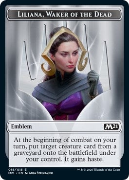 Emblem - Liliana, Waker of the Dead (18) (Core Set 2021)