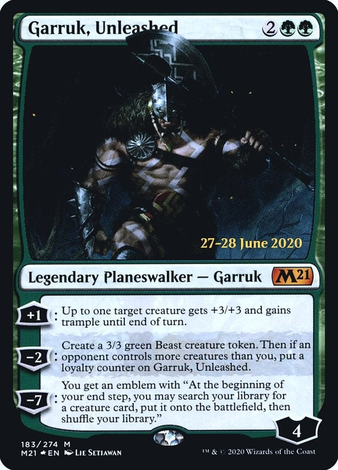 Garruk, Unleashed (183) (Prerelease Cards)