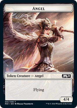 Angel // Saproling Double-Sided Token (1 // 12) (Core Set 2021)