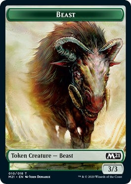 Beast // Cat (011) Double-Sided Token (10 // 11) (Core Set 2021)