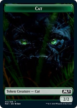 Cat (011) // Pirate Double-Sided Token (11 // 9) (Core Set 2021)