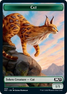 Cat (020) // Dog Double-Sided Token (20 // 19) (Core Set 2021)
