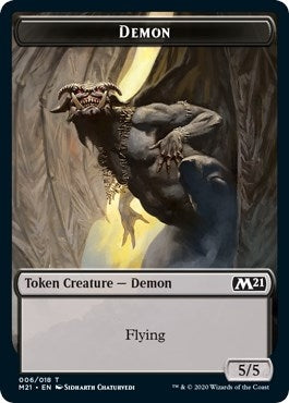 Demon // Goblin Wizard Double-Sided Token (6 // 8) (Core Set 2021)