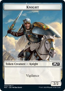 Knight // Pirate Double-Sided Token (4 // 9) (Core Set 2021)