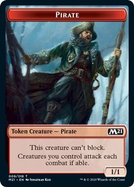 Pirate // Treasure Double-Sided Token (9 // 15) (Core Set 2021)
