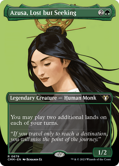 Azusa, Lost but Seeking (Borderless) (679) (Commander Masters)