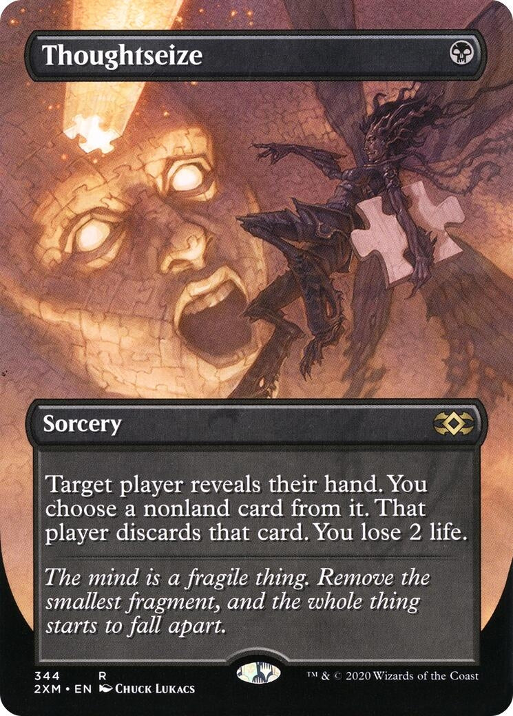Thoughtseize (Borderless) (344) (Double Masters)