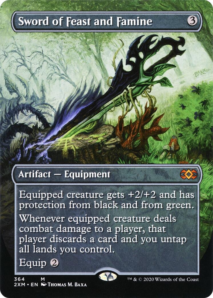 Sword of Feast and Famine (Borderless) (364) (Double Masters)