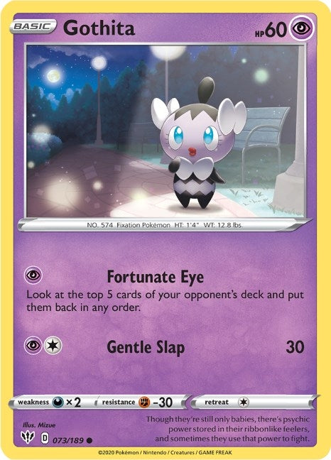 Image for Gothita (073/189) (SWSH03: Darkness Ablaze) - Pokemon