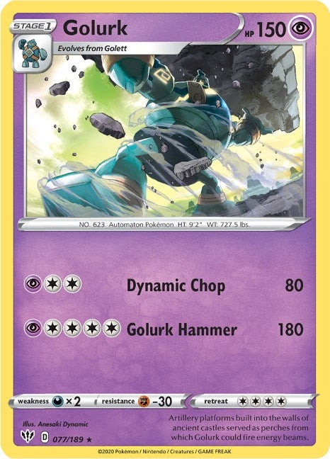 Image for Golurk (077/189) (SWSH03: Darkness Ablaze) - Pokemon