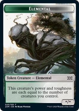 Elemental // Treasure Double-Sided Token (20 // 27) (Double Masters)