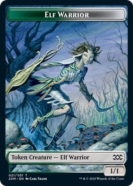 Elf Warrior // Germ Double-Sided Token (21 // 10) (Double Masters)