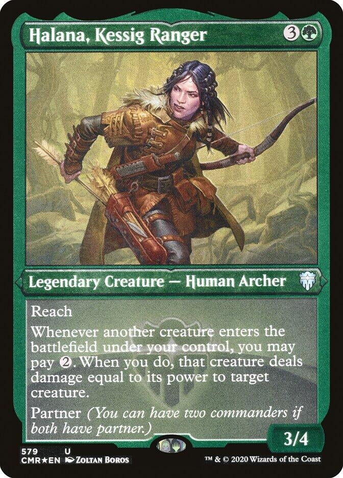 Halana, Kessig Ranger (Foil Etched) (579) (Commander Legends)