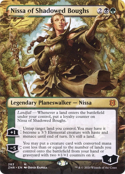 Nissa of Shadowed Boughs (Borderless) (283) (Zendikar Rising)