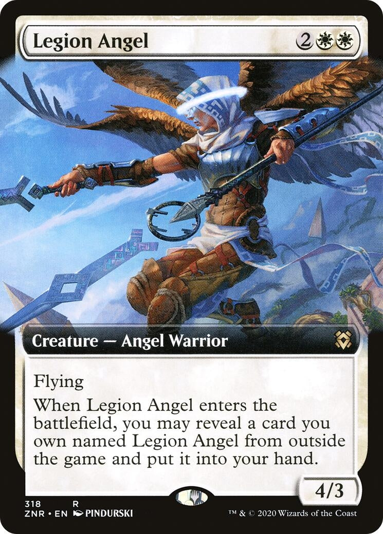 Legion Angel (Extended Art) (318) (Zendikar Rising)