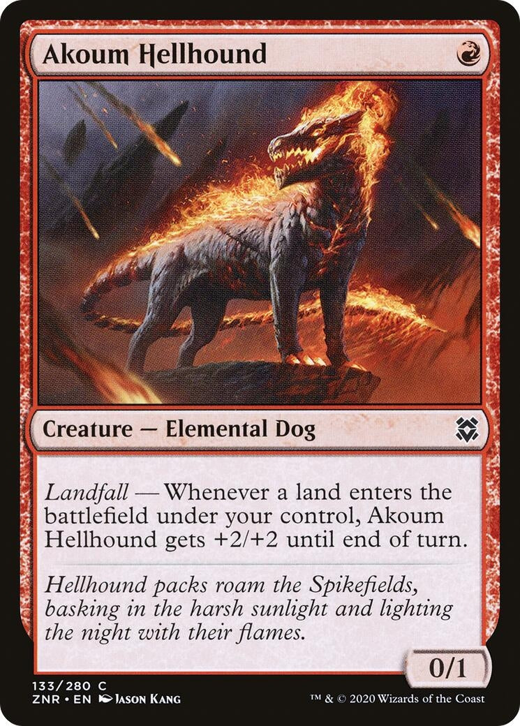 Akoum Hellhound (133) (Zendikar Rising)