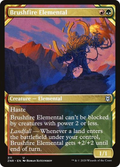 Brushfire Elemental (Showcase) (311) (Zendikar Rising)