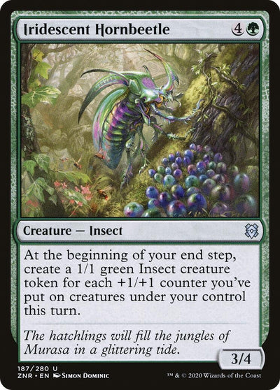 Iridescent Hornbeetle (187) (Zendikar Rising)