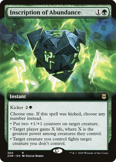 Inscription of Abundance (Extended Art) (360) (Zendikar Rising)