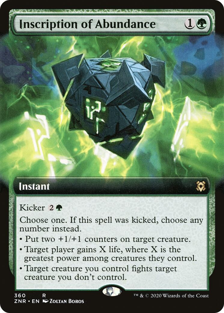 Inscription of Abundance (Extended Art) (360) (Zendikar Rising)