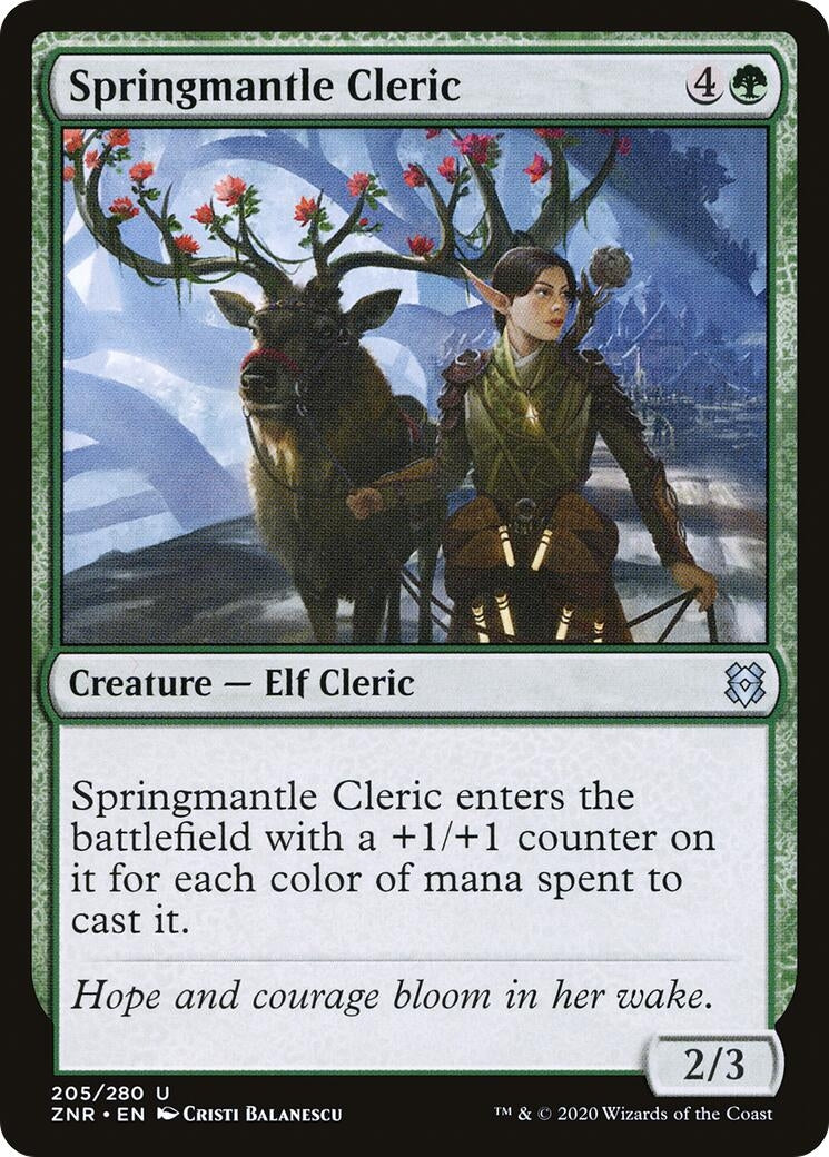 Springmantle Cleric (205) (Zendikar Rising)