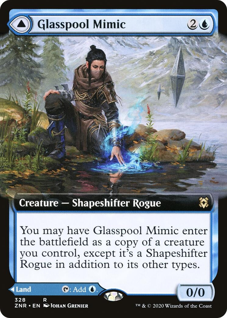 Glasspool Mimic (Extended Art) (328) (Zendikar Rising)