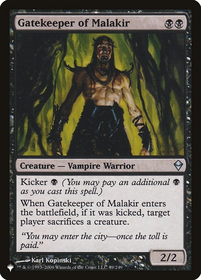 Gatekeeper of Malakir (89/249) (The List Reprints)
