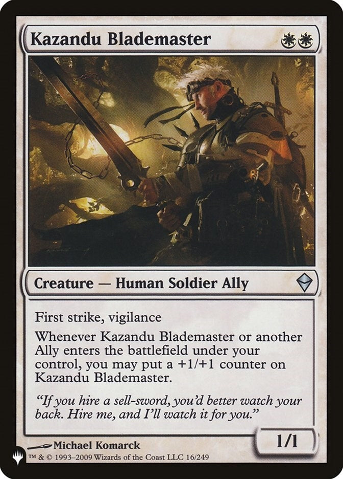 Kazandu Blademaster (16/249) (The List Reprints)
