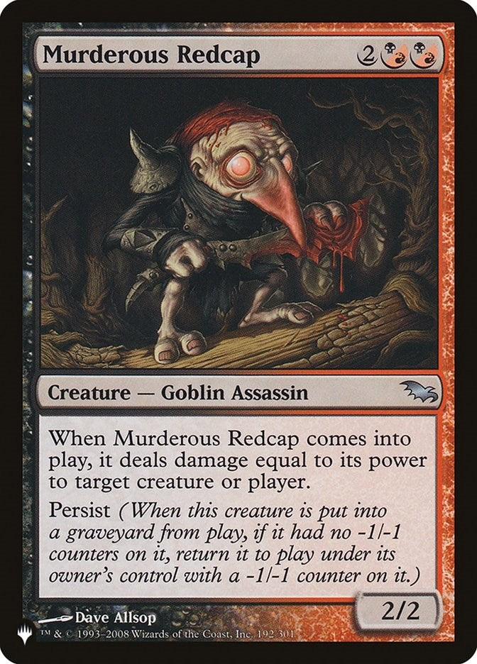Murderous Redcap (192/301) (The List Reprints)