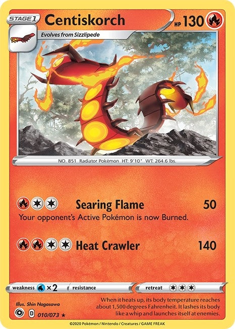 Image for Centiskorch (10/73) (Champion's Path) - Pokemon