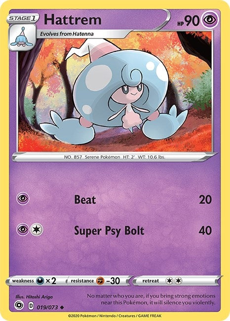 Image for Hattrem (19/73) (Champion's Path) - Pokemon