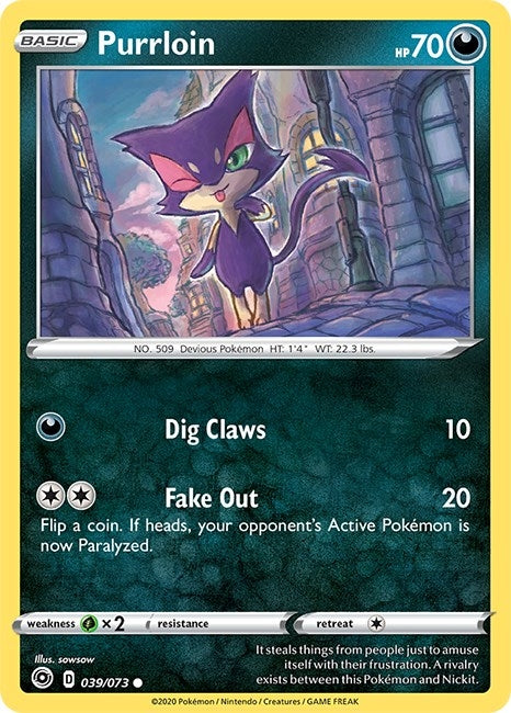 Image for Purrloin (39/73) (Champion's Path) - Pokemon