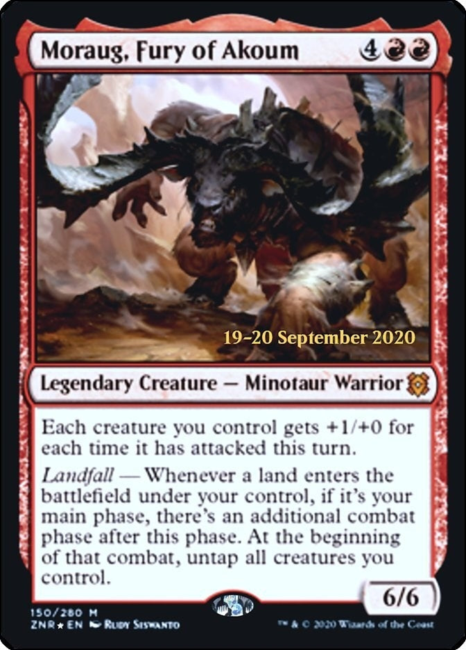 Moraug, Fury of Akoum (150) (Prerelease Cards)