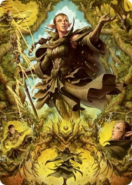 Nissa of Shadowed Boughs Art Card (6/81) (Gold-Stamped Signature) (6) (Art Series: Zendikar Rising)