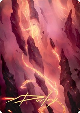 Mountain Art Card (16/81) (Gold-Stamped Signature) (16) (Art Series: Zendikar Rising)