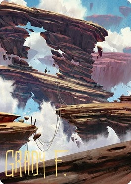 Boulderloft Pathway Art Card (Gold-Stamped Signature) (22) (Art Series: Zendikar Rising)