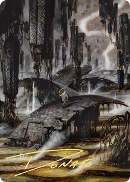 Grimclimb Pathway Art Card (Gold-Stamped Signature) (24) (Art Series: Zendikar Rising)