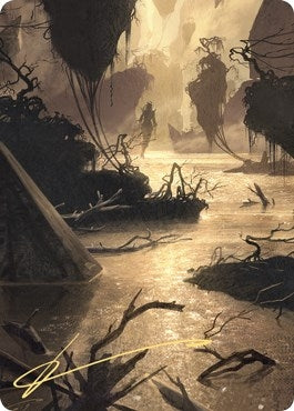 Murkwater Pathway Art Card (Gold-Stamped Signature) (26) (Art Series: Zendikar Rising)