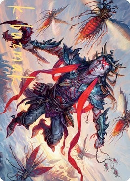 Scion of the Swarm Art Card (Gold-Stamped Signature) (59) (Art Series: Zendikar Rising)