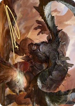 Moraug, Fury of Akoum Art Card (Gold-Stamped Signature) (66) (Art Series: Zendikar Rising)