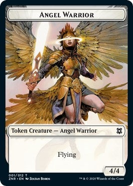 Angel Warrior // Plant Double-Sided Token (1 // 8) (Zendikar Rising)