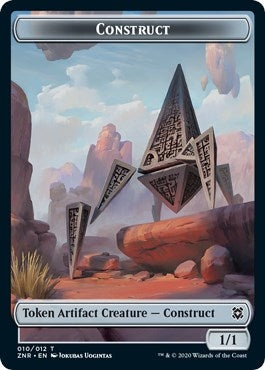 Construct // Kor Warrior Double-Sided Token (10 // 4) (Zendikar Rising)