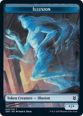 Illusion // Plant Double-Sided Token (6 // 8) (Zendikar Rising)