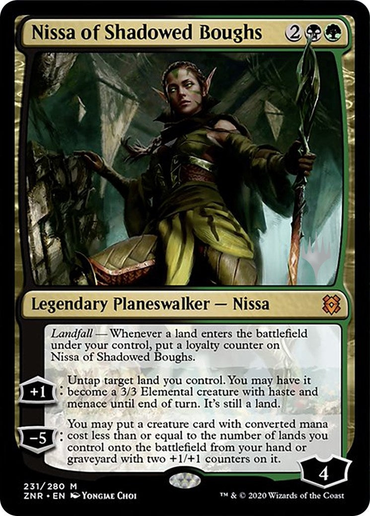 Nissa of Shadowed Boughs (231) (Promo Pack: Zendikar Rising)