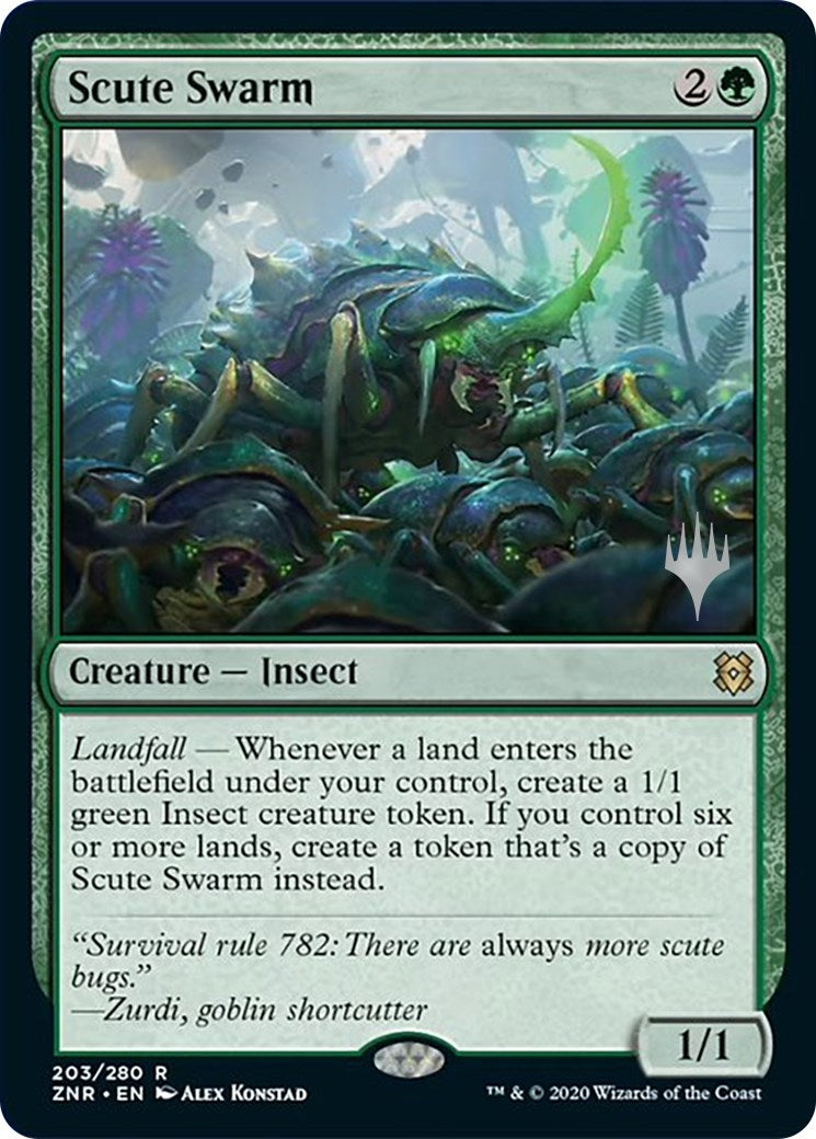 Scute Swarm (203) (Promo Pack: Zendikar Rising)