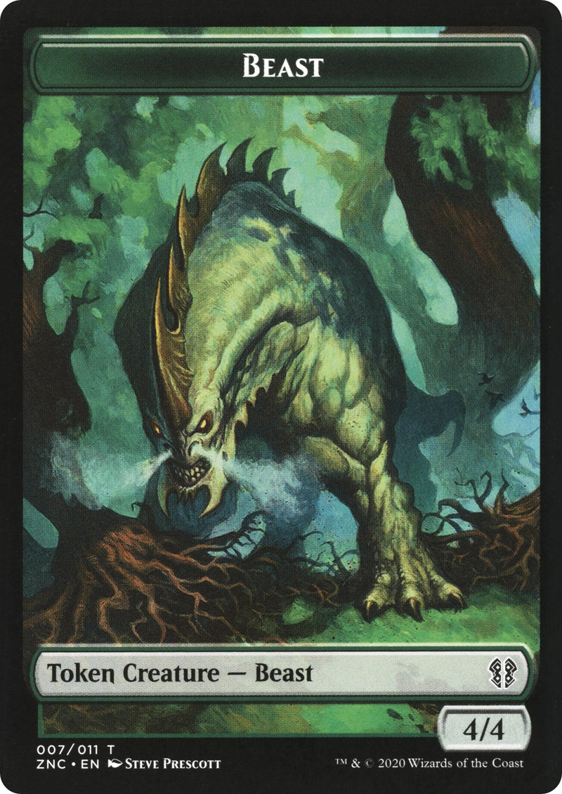 Beast // Saproling Double-Sided Token (7 // 9) (Commander: Zendikar Rising)