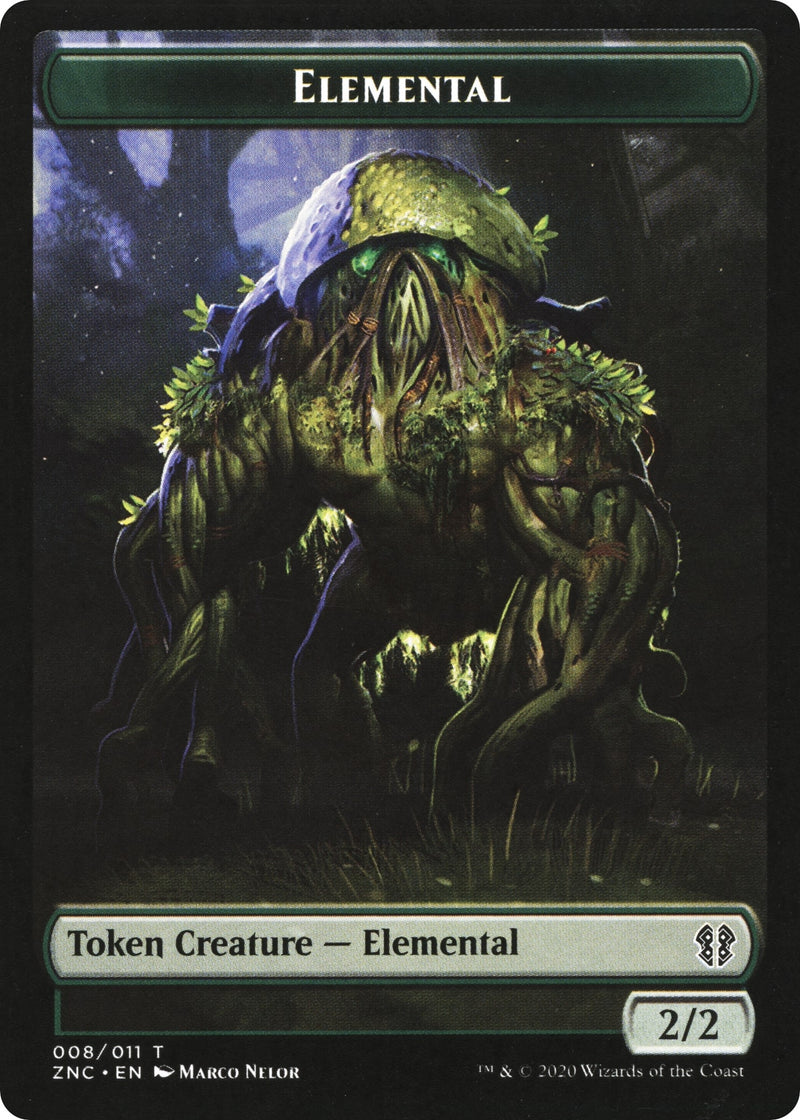 Elemental (008) // Elemental (010) Double-Sided Token (8 // 10) (Commander: Zendikar Rising)
